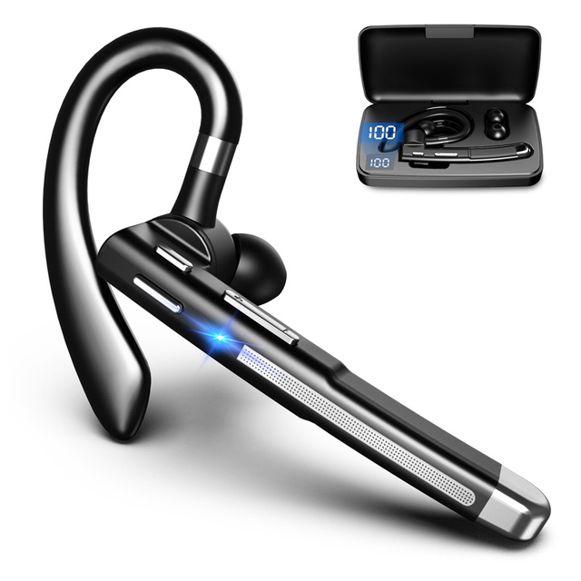 Redwingy Single Ear Headphones Truck Drivers Bluetooth5.1 Earphones Business Headset Wireless Blue Tooth Earbuds for Driving