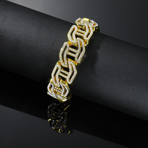 Novedad 2026: Pulsera de cadena cubana de aleación con letra H hueca, estilo hip-hop, unisex, collares de cadena, joyería de moda al por mayor - Product Image 4