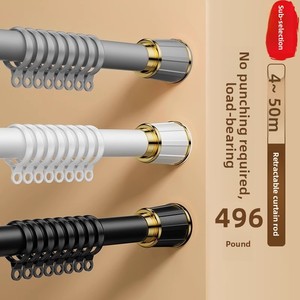 <span class=keywords><strong>Tringle</strong></span> à <span class=keywords><strong>rideau</strong></span> Chuangsheng SSG-3 en acier plastique <span class=keywords><strong>sans</strong></span> perçage, style moderne et minimaliste, ensemble complet pour divers types <span class=keywords><strong>de</strong></span> murs ; <span class=keywords><strong>rideau</strong></span> <span class=keywords><strong>de</strong></span> balcon - Product Image 2