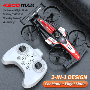 รถแข่ง SJY-K300 MAX แบบใช้ได้ทั้งบนบกและทางอากาศ ของเล่นบังคับวิทยุ 2.4G ดีไซน์ 2-in-1 หมุนได้ 360 องศา °   โดรนควอดคอปเตอร์บังคับวิทยุแบบหมุนได้ สำหรับของเล่นผู้ใหญ่ - Product Image 1