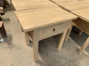 Comodino un cassetto in <span class=keywords><strong>legno</strong></span> di <span class=keywords><strong>olmo</strong></span> di recupero naturale rustico antico cinese - Product Image 6