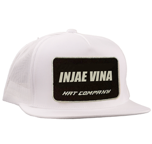 OEM Custom High Quality 5 Panel Fashion High Crown Adult Trucker <b>Cap</b> Wholesale Flat Brim Woven Patch Logo Sport <b>Cap</b> Trucker <b>Hat</b> - Product Image 4