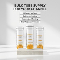 Tablet Vitamin C 1000mg Zinc Effervescent Rasa Jeruk Grosir dalam Jumlah Besar, Pemasok Label Kustom