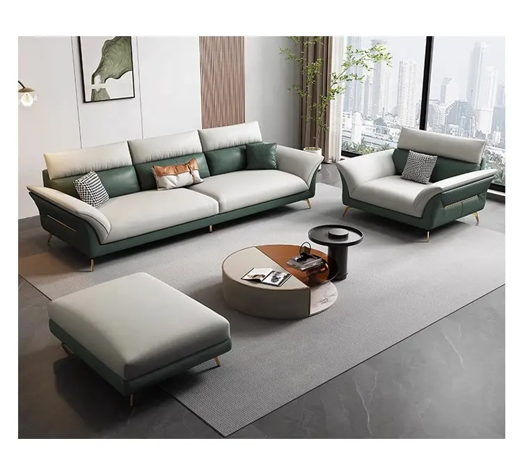 Divani moderni migliori Design per mobili per la casa soggiorno di lusso divano in pelle Set