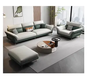 家の家具のためのモダンな最高のデザインのソファリビングルーム高級革ソファセット