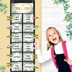 Eucalyptus Class Jobs Pocket Chart With Cards <b>Clips</b> And Hooks For Classroom Helpers Teacher Organization - Product Image 5