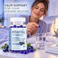 Gummies de glycinate de magnésium 1000 mg par portion – Pour un sommeil plus rapide, se réveiller plus frais – Complément alimentaire relaxant