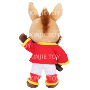 Peluche a Forma di Asino Personalizzato Colore Kaki, Giocattolo Morbido a Forma di Asino con Logo Personalizzato - Product Image 2