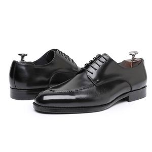 Chaussures Derby Formelles Britanniques pour Hommes, Bout Carré, Lacets, Faites à la Main, Élégantes, Polyvalentes, Légères, Antidérapantes, Respirantes, Idéales pour le Bureau et la Carrière - Product Image 6