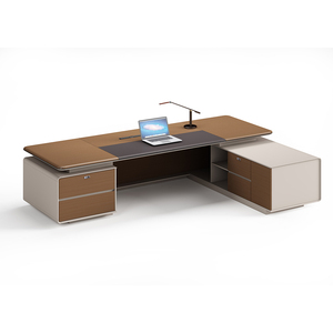 Cao cấp hiện đại sang trọng melamine gỗ điều hành văn phòng bàn cho CEO Ông Chủ mở rộng và lắp ráp-Có thể với các tính năng lưu trữ - Product Image 6
