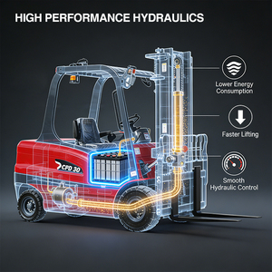 Chariot élévateur à batterie au lithium de 2,5 tonnes et 3 tonnes pour la manutention logistique en entrepôt intérieur avec une longue durée de vie de la batterie - Product Image 2
