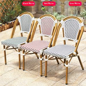 Moderne Franse Stijl Outdoor Rotan Terrasmeubilair Om Te Dineren Voor Restaurants Coffeeshops Tuinen En Binnenplaatsen - Product Image 3