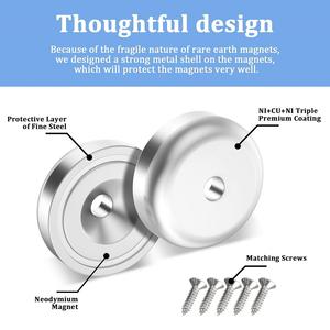 Fuerte fuerza atractiva Caja de <span class=keywords><strong>acero</strong></span> Neodimio Forma de copa Imán de olla con agujero avellanado - Product Image 4