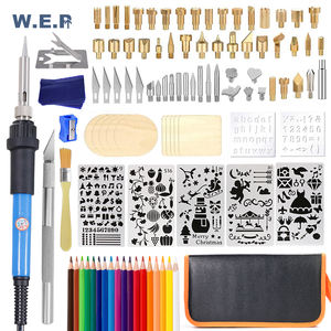 Kit De <span class=keywords><strong>Pyrogravure</strong></span> <span class=keywords><strong>Pyrogravure</strong></span> Bois Artisanat Outils Stylo À Souder Outils DE BRICOLAGE WEP 947 II Température Réglable Bois Outils - Product Image 1