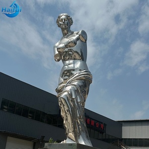 Statuetta Angelo Venere con Braccio Spezzato in Acciaio Inossidabile Lucidato a Specchio, Scultura Moderna e Tradizionale - Product Image 5