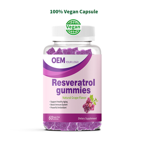 Complément de resvératrol en marque privée OEM/ODM, anti-âge, gommes 100% végétales, conformes aux normes européennes, étiquetage et emballage personnalisés - Product Image 4