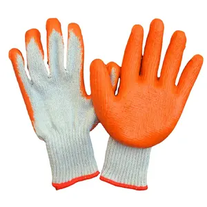 Wholesale Latex Coated Cotton Safety Gloves Prevent Slippery and Rubber Cotton Working Gloves