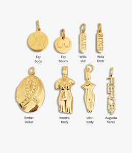 Mặt Dây Chuyền Hình Ung Thư Vú Cho Nữ Giới Ngực Quyến Rũ Bằng Thép Không Gỉ Mạ Vàng - Product Image 2