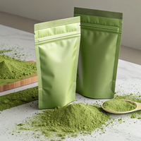 Sacs refermables en plastique découpés sur mesure, imprimés, résistants aux odeurs, à poser, 3,5 g, emballage alimentaire, sachets en mylar pour poudre de matcha