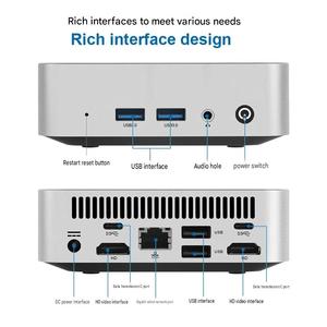 Mini PC N3700 de Cuatro Núcleos, Computadora de Escritorio Compacta, RAM DDR3 de 8GB, SSD SATA M.2 Dual, WiFi 5, BT 4.2, Tipo-C, 6W TDP para Oficina en Casa - Product Image 3