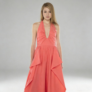 <span class=keywords><strong>Abito</strong></span> lungo elegante da donna marrone con scollo all'americana, senza maniche, a trapezio, estivo, da spiaggia, per feste, con tasche - Product Image 6