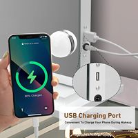 Cermin Rias LED Sentuh Pintar dengan Suhu Warna yang Dapat Disesuaikan, Konstruksi Paduan Aluminium, Lampu LED yang Dapat Diredupkan