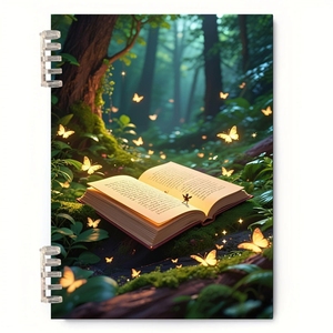 Libro A5 Cuaderno Bosque y libro mágico Arte Venta al por mayor Composición personalizable Portatil Diario de lectura Vintage Cuadernos en blanco - Product Image 1