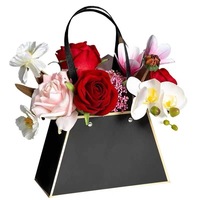 Sacs d'emballage pour fleurs de couleur unie, forme trapézoïdale, emballage cadeau simple, sac de shopping, vente directe d'usine pour l'emballage de fleurs