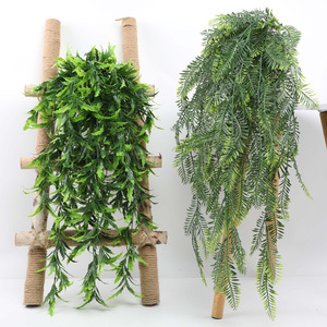 Feuilles artificielles rotin plante suspendue 5 branches lierre feuilles <span class=keywords><strong>plantes</strong></span> vigne en plastique suspendus <span class=keywords><strong>plantes</strong></span> pour la décoration extérieure - Product Image 3
