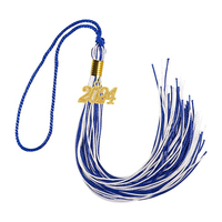 Rayon Forest Gold Graduation Honor Tassel avec breloque 2024 ans 9"