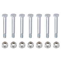 5/16"-18 UNC Sechskantschrauben- und Muttern-Sets, verzinkter Kohlenstoffstahl-Befestigungssatz für Lenkrollen-Montageteile