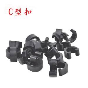 Clip de cable tipo C de plástico negro para línea de freno de bicicleta de montaña, 8mm, 10mm, 12mm, 14mm - Product Image 2