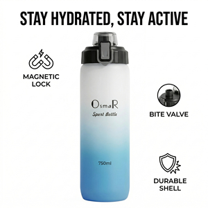 Botella de Agua Deportiva Osmar de 600 ml, Diseño Ligero y Plegable para Actividades al Aire Libre - Product Image 2