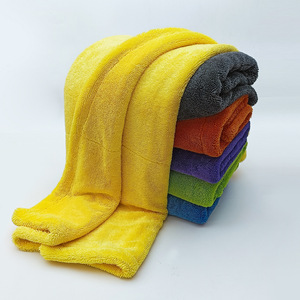 Serviette de lavage de voiture en microfibre 85x55 cm, épaisse, absorbante, double face, bord tressé, serviette de nettoyage professionnelle - Product Image 2