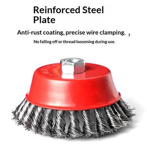 Brosses métalliques torsadées multi-tailles, brosses métalliques en acier inoxydable, brosses métalliques en forme de bol <span class=keywords><strong>pour</strong></span> meuleuses d'angle - Product Image 2