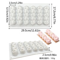Moule en silicone pour éclair, idéal pour la cuisson de gâteaux mousse, desserts français, chocolat, crème glacée, décoration de gâteaux, forme de fleur 3D en bande longue