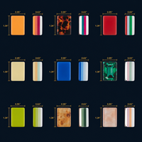 Juego de Mahjong Patriótico Americano de 160 Piezas, Diseño de Estrellas y Fuegos Artificiales en Acrílico, Fondo Azul Mármol, Regalos para Fiestas, Color y Logotipo Personalizables