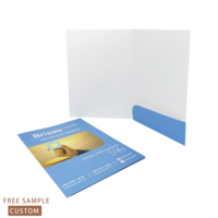 Carpeta CG4411 con Logotipo Personalizado, Carpetas de Presentación Inmobiliaria en Papel A4 con Relieve, con Doble Bolsillo y Porta Tarjetas, Impresión