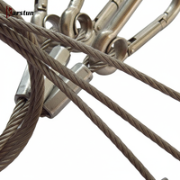 Ensemble de câbles en acier inoxydable non isolés sur mesure avec crochets et terminaux, fabriqué en Chine pour le support d'éclairage