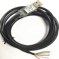 Cable convertidor USB USB-RS232-WE-1800-BT/USB-RS232-WE-5000-BT FTDI a RS232, extremo de Cable