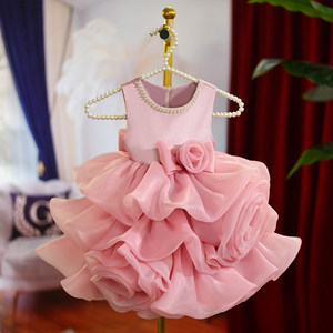 Abito da Principessa per Primo Compleanno, Vestito da Cerimonia con Fiori per Bambine, Costume da Ballo per Natale, Abbigliamento per Bambini all'Ingrosso - Product Image 5