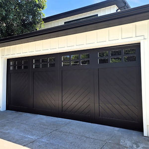 Porte de <span class=keywords><strong>garage</strong></span> automatique en acier simple, design moderne personnalisé, avec fenêtres en verre, portes de <span class=keywords><strong>garage</strong></span> en métal en gros - Product Image 5