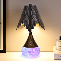 Lampe de bureau LED à commande tactile au design moderne, température de couleur réglable (3000K-6500K), abat-jour en métal en forme de parapluie, dimmable et protectrice pour les yeux