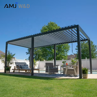 Pergola bioclimatique motorisée en aluminium pour extérieur, imperméable, pour patio, jardin, cour, terrasse, pavillon