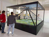 2.5M 3D Modèle Pyramide Holographique Table De Sable Vitrine Démonstration D'objets Réels Pour Une Utilisation En Intérieur OEM Société Immobilière