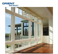 Fenêtres en verre de style moderne pour les maisons Fenêtre en aluminium à double vitrage Fenêtre coulissante en aluminium de conception simple