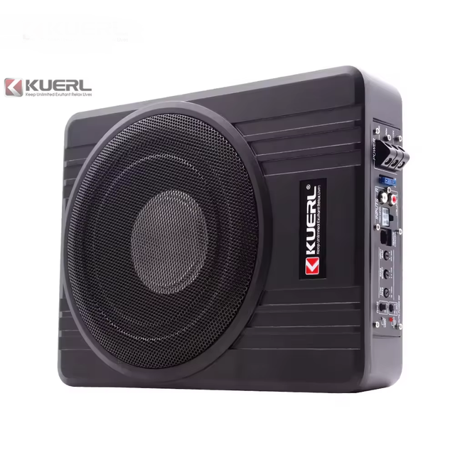 New Model 10 Inch 600W Auto Under Seat Thin Active Subwoofer Slim Amplifier Subwoofer for Car