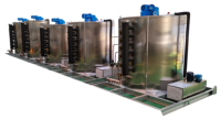 Machine à glace en flocons en acier inoxydable de 30 tonnes, machine à glace à refroidissement par eau pour la transformation alimentaire
