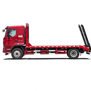 Camion plateau diesel 8x4, transport de machines lourdes de 35 tonnes, camion plateau à plateau bas pour machines de construction avec col de cygne amovible - Product Image 1