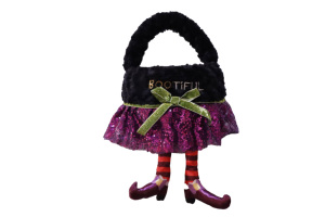 Bolsas <span class=keywords><strong>de</strong></span> Peluche Modernas para Dulces <span class=keywords><strong>de</strong></span> Halloween, Cesta <span class=keywords><strong>de</strong></span> Caramelos con Lentejuelas Moradas y Patas <span class=keywords><strong>de</strong></span> Bruja, Bolsa <span class=keywords><strong>de</strong></span> Regalo Personalizada con Bordado para Niños - Product Image 5